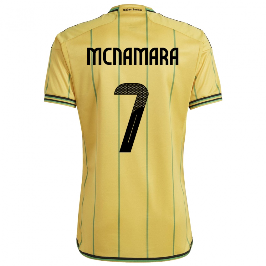 Mujer Camiseta Jamaica Peyton Mcnamara #7 Amarillo 1ª Equipación 24-26 La Camisa Perú