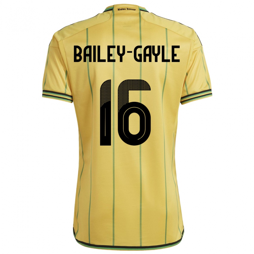 Mujer Camiseta Jamaica Paige Bailey-Gayle #16 Amarillo 1ª Equipación 24-26 La Camisa Perú