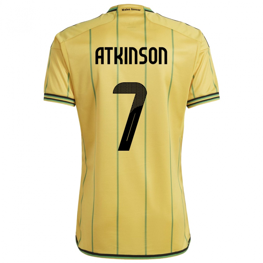 Mujer Camiseta Jamaica Natoya Atkinson #7 Amarillo 1ª Equipación 24-26 La Camisa Perú
