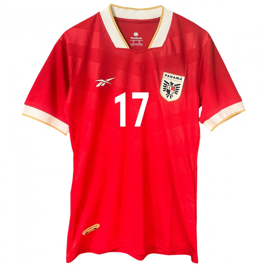 Mujer Camiseta Panamá Gabriela Villagrand #17 Rojo 1ª Equipación 24-26 La Camisa Perú