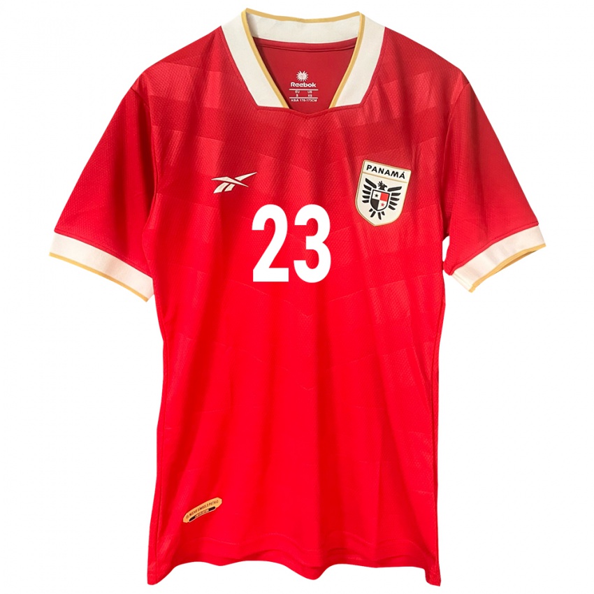 Mujer Camiseta Panamá Carina Baltrip-Reyes #23 Rojo 1ª Equipación 24-26 La Camisa Perú