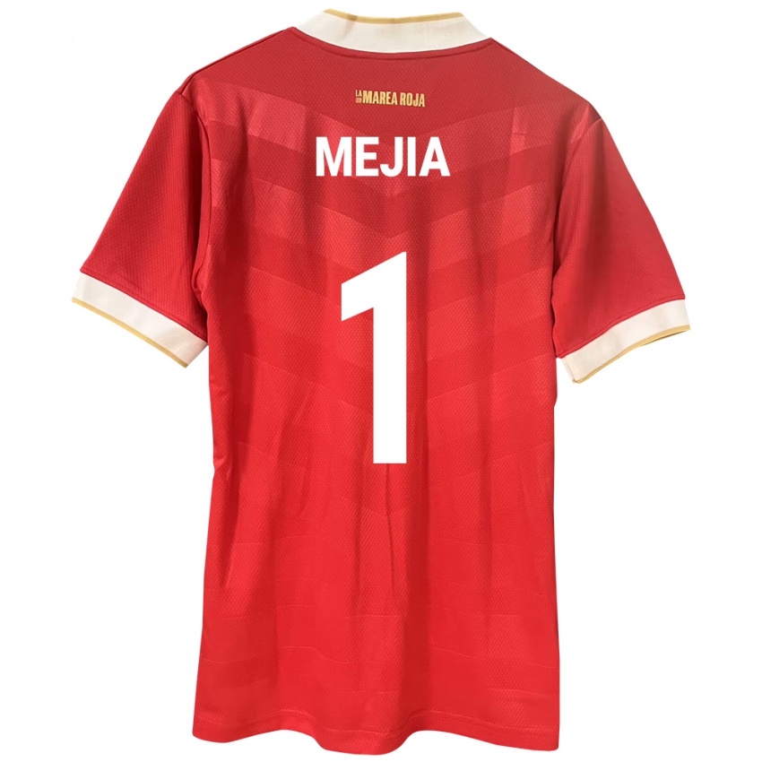 Mujer Camiseta Panamá Luis Mejía #1 Rojo 1ª Equipación 24-26 La Camisa Perú