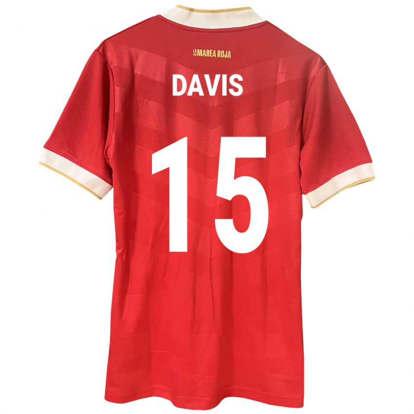 Mujer Camiseta Panamá Éric Davis #15 Rojo 1ª Equipación 24-26 La Camisa Perú