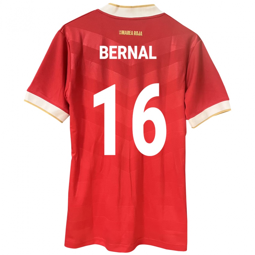 Mujer Camiseta Panamá José Bernal #16 Rojo 1ª Equipación 24-26 La Camisa Perú