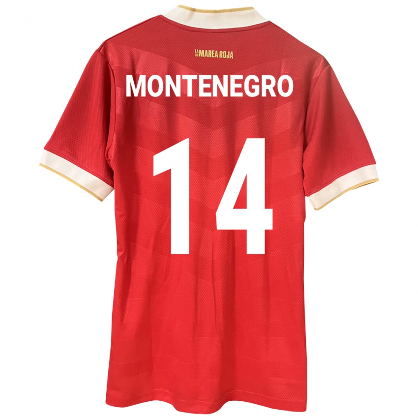 Mujer Camiseta Panamá Carmen Montenegro #14 Rojo 1ª Equipación 24-26 La Camisa Perú