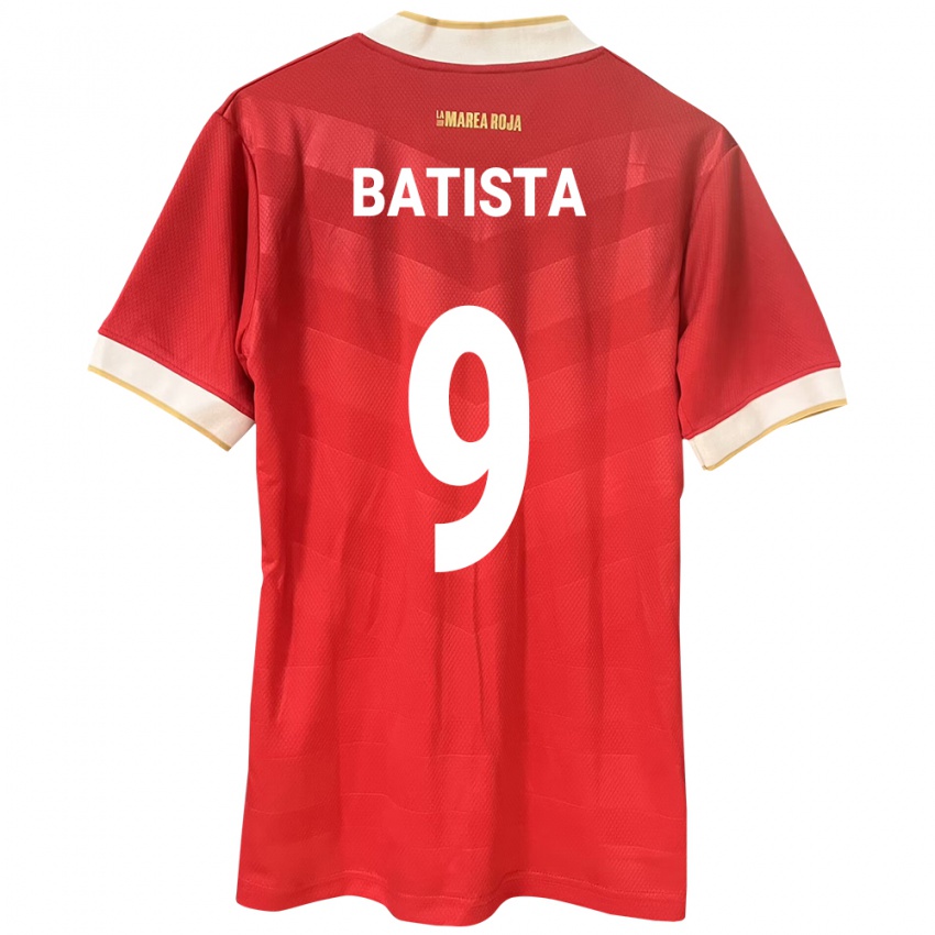 Mujer Camiseta Panamá Yanixa Batista #9 Rojo 1ª Equipación 24-26 La Camisa Perú