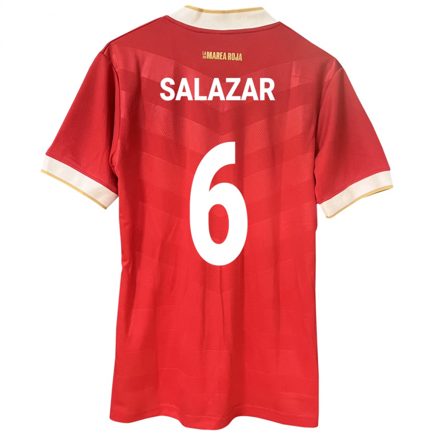 Mujer Camiseta Panamá Deysiré Salazar #6 Rojo 1ª Equipación 24-26 La Camisa Perú