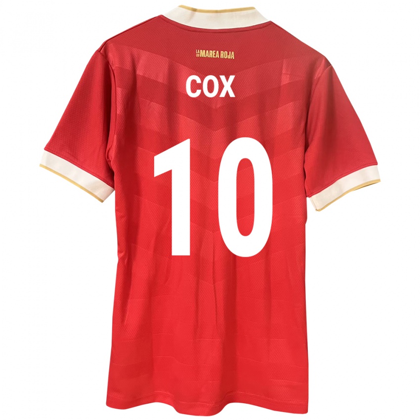 Mujer Camiseta Panamá Marta Cox #10 Rojo 1ª Equipación 24-26 La Camisa Perú