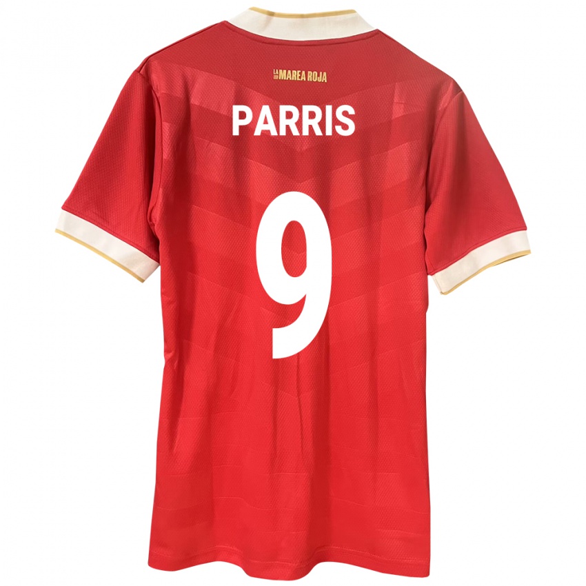 Mujer Camiseta Panamá Katherine Parris #9 Rojo 1ª Equipación 24-26 La Camisa Perú