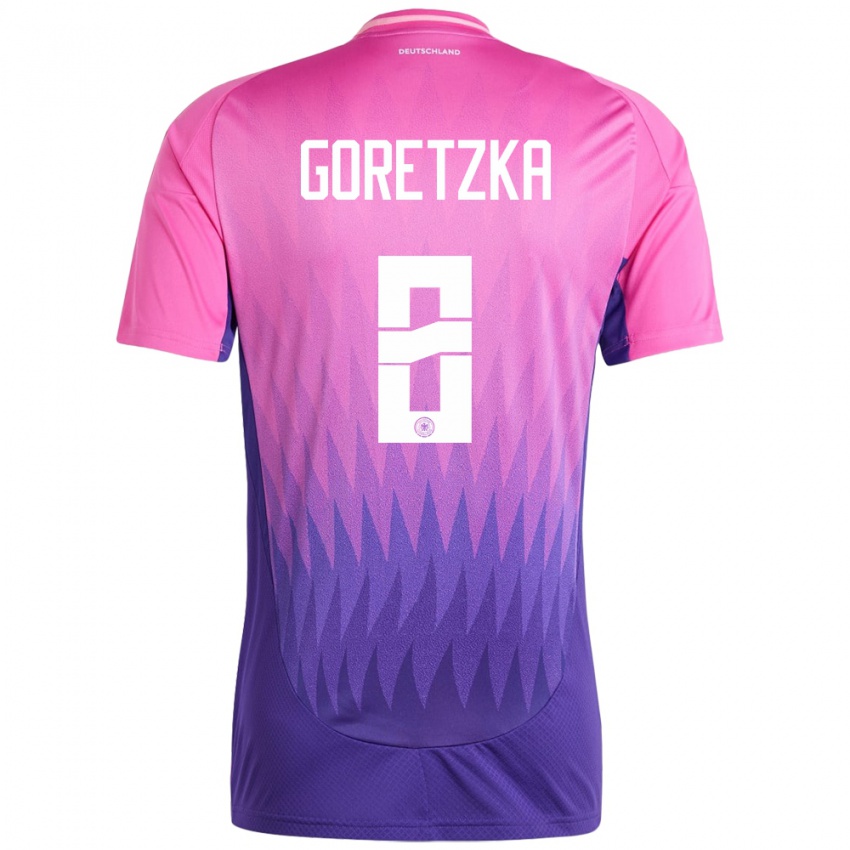 Mujer Camiseta Alemania Leon Goretzka #8 Rosado Morado 2ª Equipación 24-26 La Camisa Perú