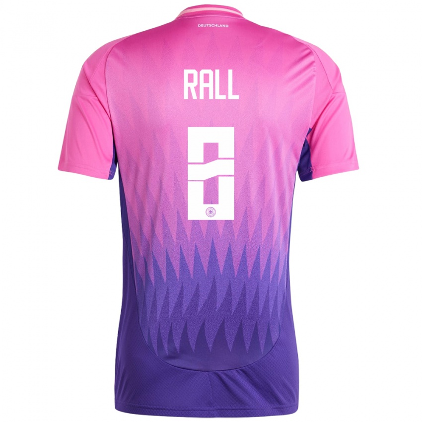 Mujer Camiseta Alemania Maximiliane Rall #8 Rosado Morado 2ª Equipación 24-26 La Camisa Perú