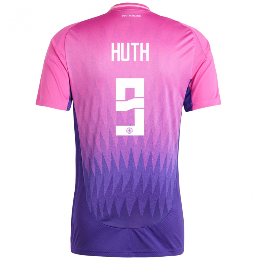 Mujer Camiseta Alemania Svenja Huth #9 Rosado Morado 2ª Equipación 24-26 La Camisa Perú