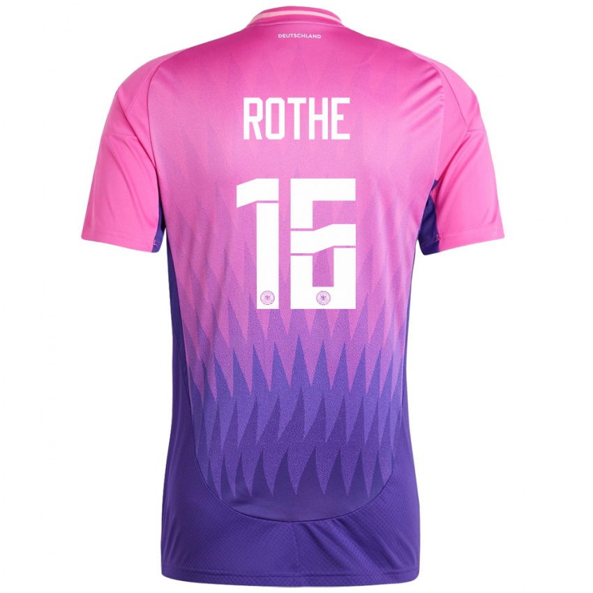 Mujer Camiseta Alemania Tom Rothe #16 Rosado Morado 2ª Equipación 24-26 La Camisa Perú