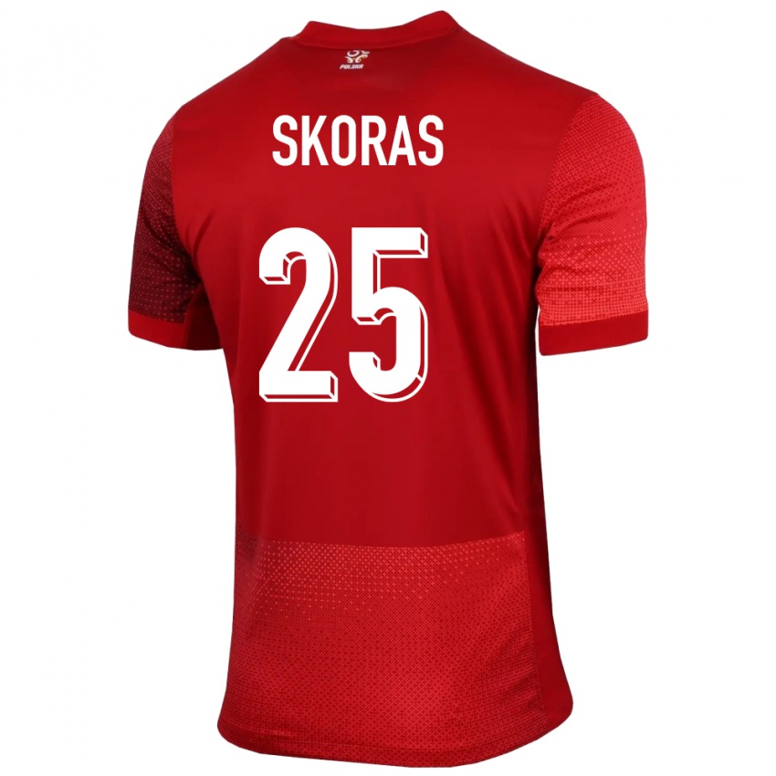 Mujer Camiseta Polonia Michal Skoras #25 Rojo 2ª Equipación 24-26 La Camisa Perú