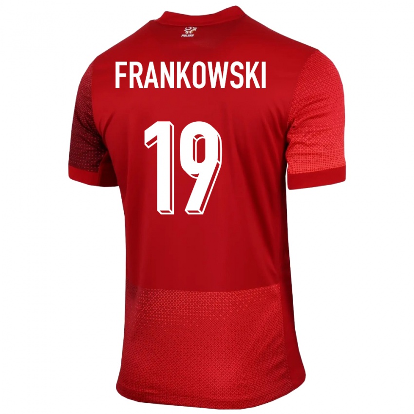Mujer Camiseta Polonia Przemyslaw Frankowski #19 Rojo 2ª Equipación 24-26 La Camisa Perú