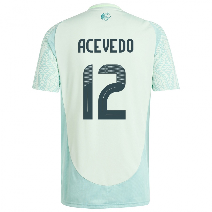 Mujer Camiseta México Carlos Acevedo #122 Lino Verde 2ª Equipación 24-26 La Camisa Perú