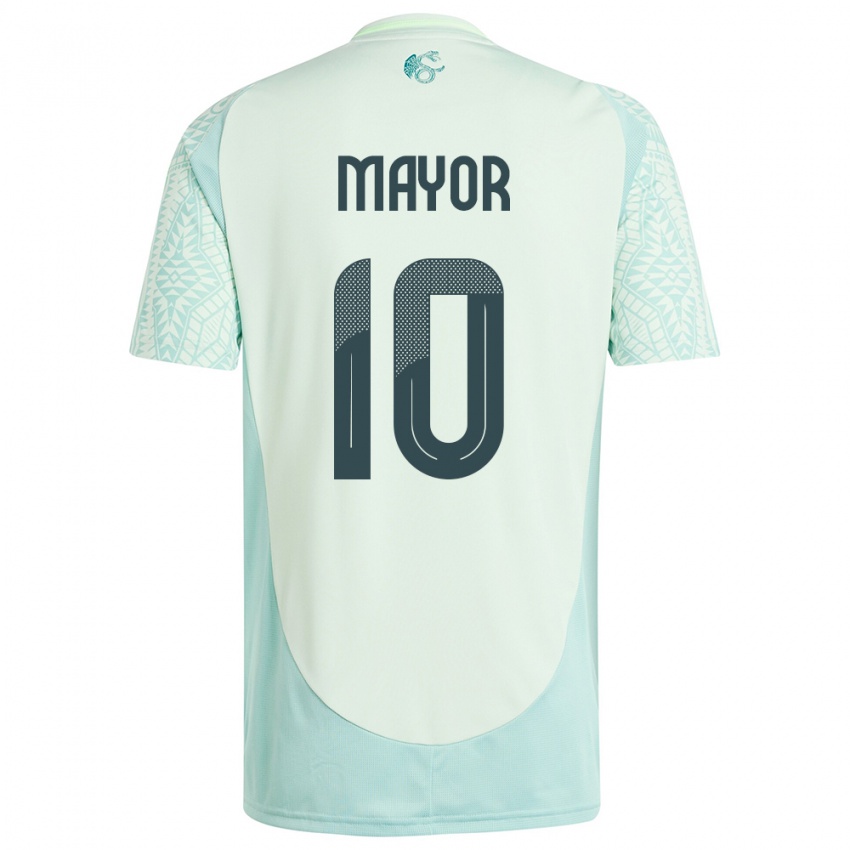 Mujer Camiseta México Stephany Mayor #10 Lino Verde 2ª Equipación 24-26 La Camisa Perú