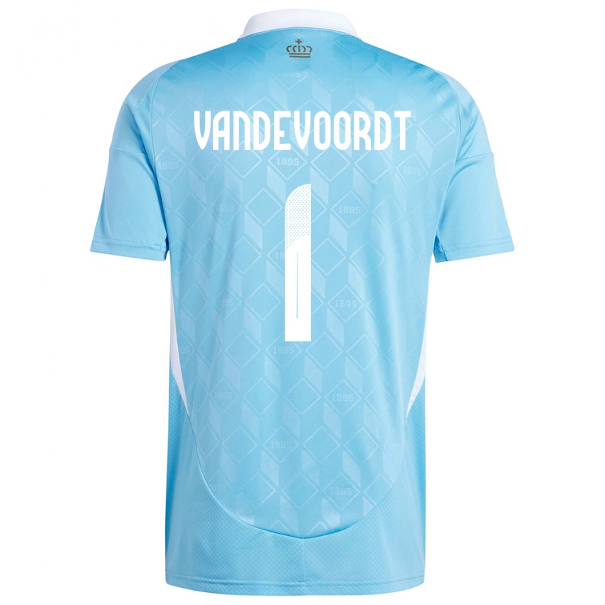 Mujer Camiseta Bélgica Maarten Vandevoordt #1 Azul 2ª Equipación 24-26 La Camisa Perú