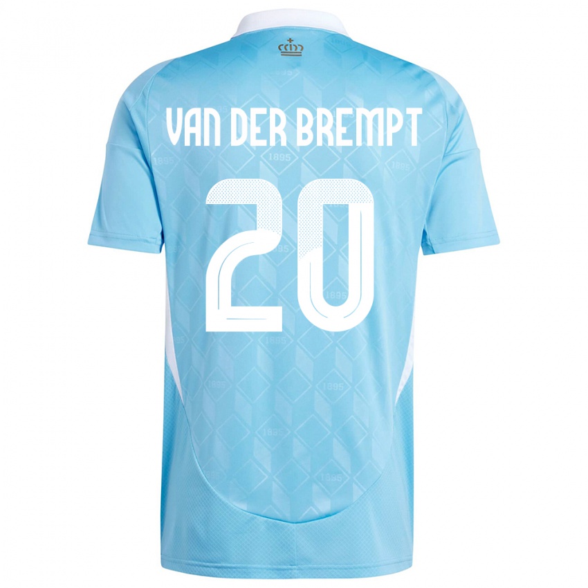 Mujer Camiseta Bélgica Ignace Van Der Brempt #20 Azul 2ª Equipación 24-26 La Camisa Perú