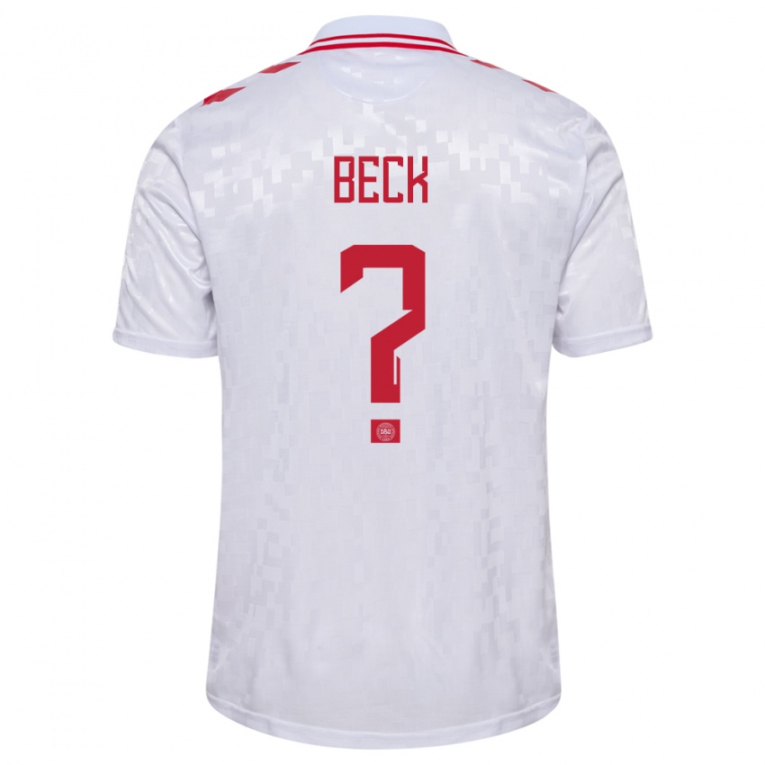 Mujer Camiseta Dinamarca Julius Beck #0 Blanco 2ª Equipación 24-26 La Camisa Perú