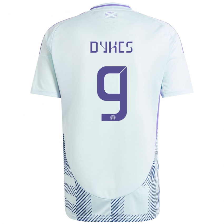 Mujer Camiseta Escocia Lyndon Dykes #9 Azul Menta Claro 2ª Equipación 24-26 La Camisa Perú