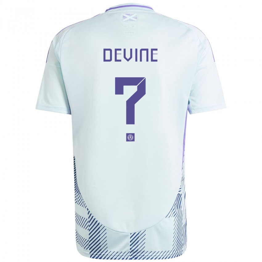 Mujer Camiseta Escocia Adam Devine #0 Azul Menta Claro 2ª Equipación 24-26 La Camisa Perú