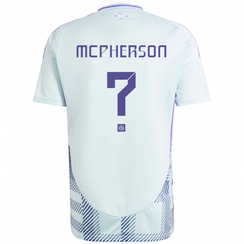Mujer Camiseta Escocia Ben Mcpherson #0 Azul Menta Claro 2ª Equipación 24-26 La Camisa Perú