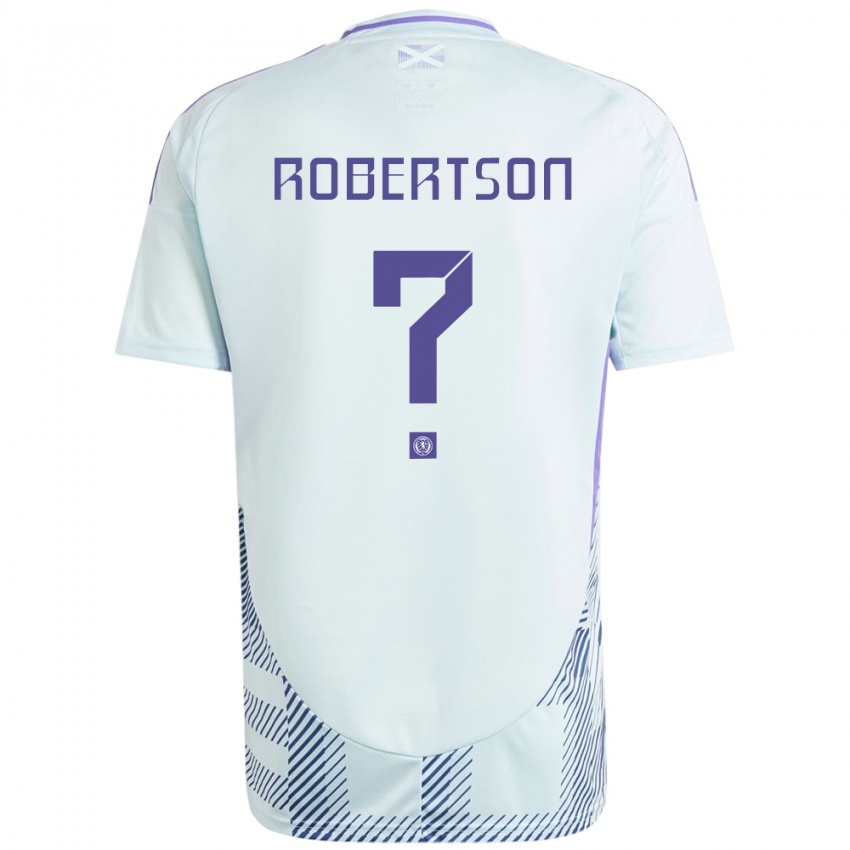 Mujer Camiseta Escocia Finlay Robertson #0 Azul Menta Claro 2ª Equipación 24-26 La Camisa Perú