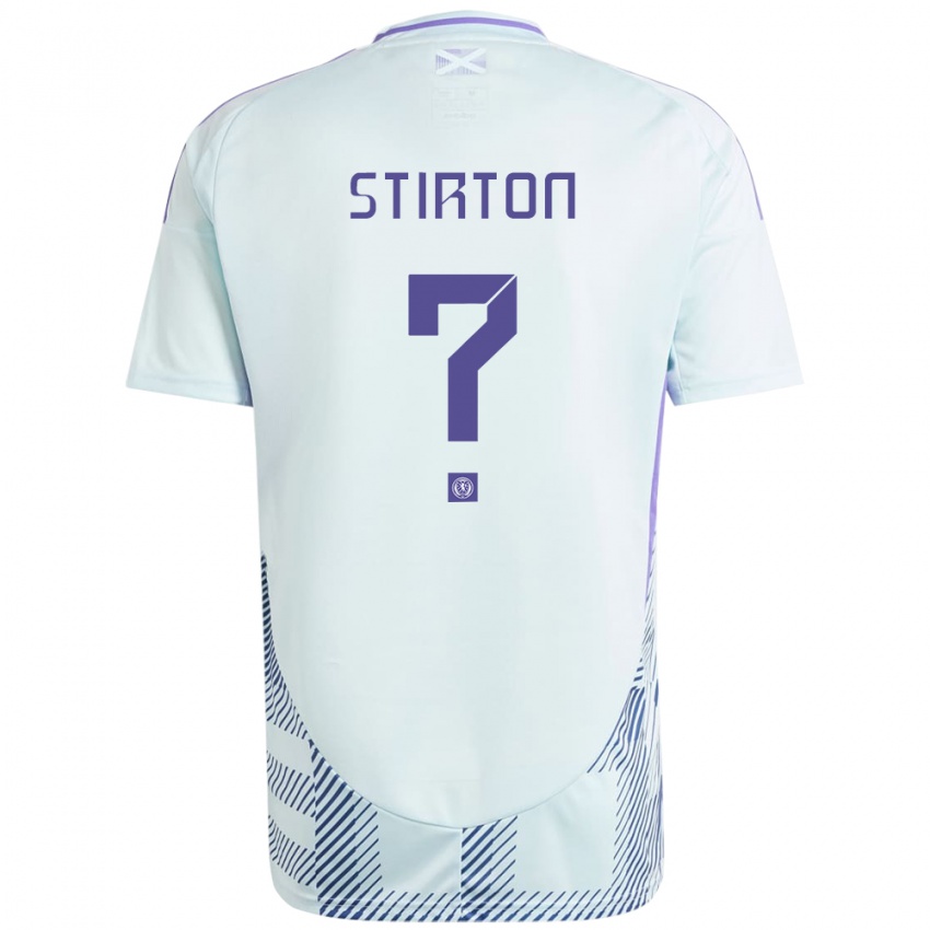 Mujer Camiseta Escocia Owen Stirton #0 Azul Menta Claro 2ª Equipación 24-26 La Camisa Perú