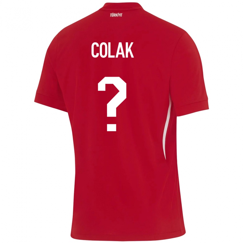Mujer Camiseta Turquía Furkan Çolak #0 Rojo 2ª Equipación 24-26 La Camisa Perú