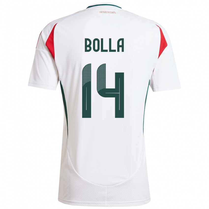 Mujer Camiseta Hungría Bendegúz Bolla #14 Blanco 2ª Equipación 24-26 La Camisa Perú