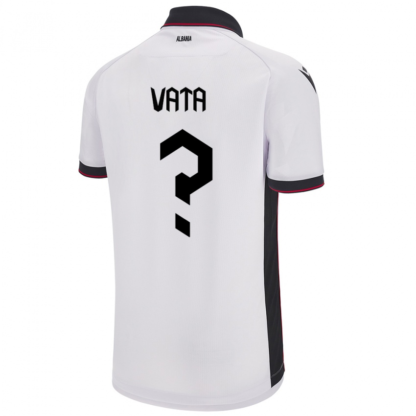 Mujer Camiseta Albania Dion Vata #0 Blanco 2ª Equipación 24-26 La Camisa Perú
