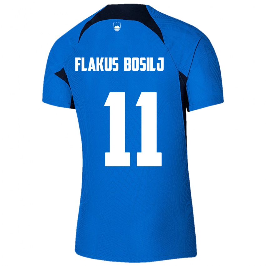 Mujer Camiseta Eslovenia David Flakus Bosilj #11 Azul 2ª Equipación 24-26 La Camisa Perú