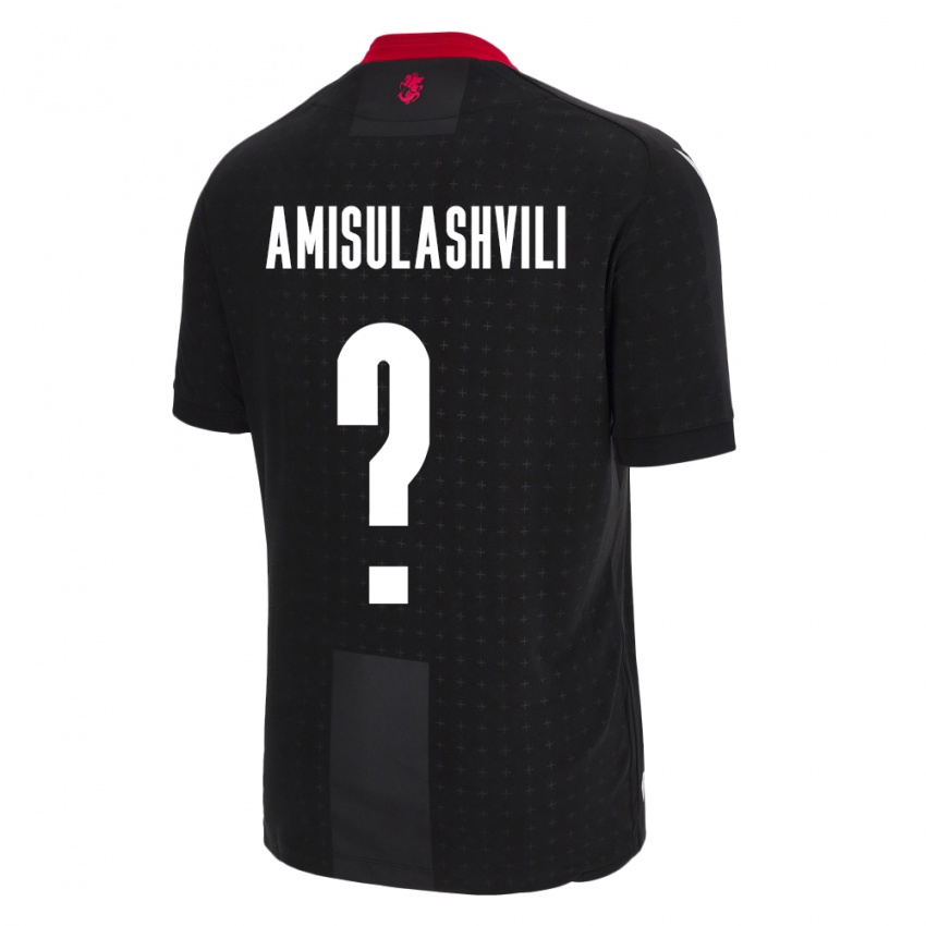 Mujer Camiseta Georgia Aleksandre Amisulashvili #0 Negro 2ª Equipación 24-26 La Camisa Perú