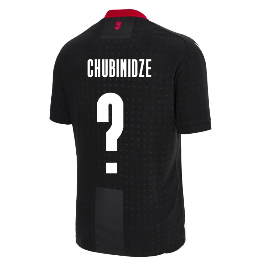Mujer Camiseta Georgia George Chubinidze #0 Negro 2ª Equipación 24-26 La Camisa Perú