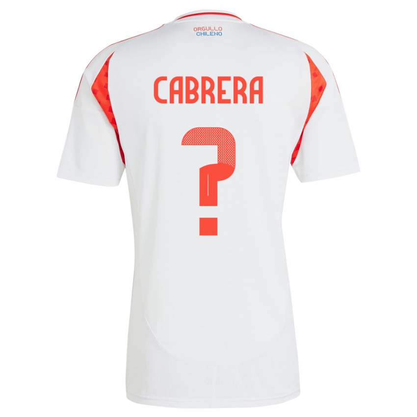 Mujer Camiseta Chile Vicente Cabrera #0 Blanco 2ª Equipación 24-26 La Camisa Perú