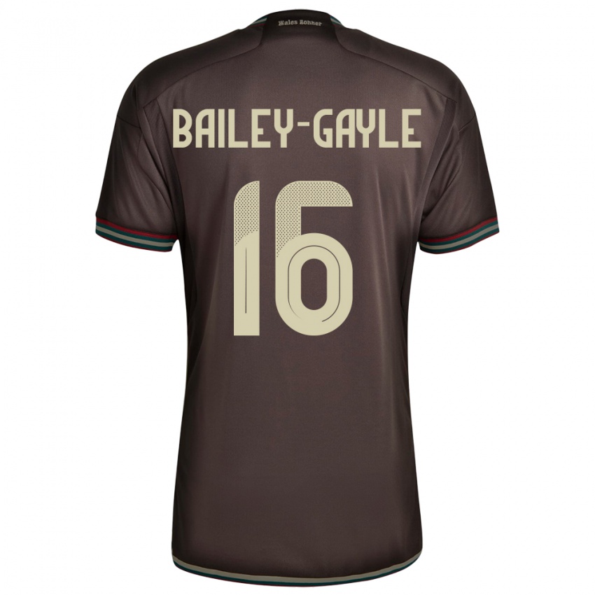 Mujer Camiseta Jamaica Paige Bailey-Gayle #16 Marrón Noche 2ª Equipación 24-26 La Camisa Perú