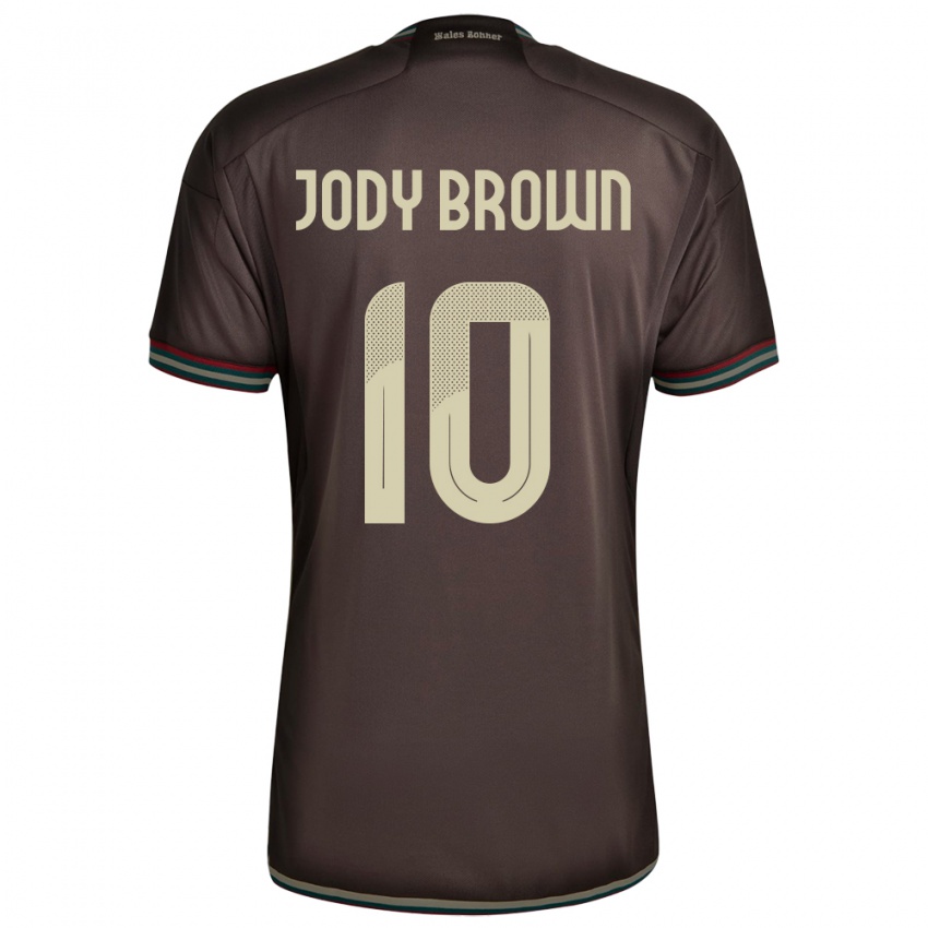 Mujer Camiseta Jamaica Jody Brown #10 Marrón Noche 2ª Equipación 24-26 La Camisa Perú
