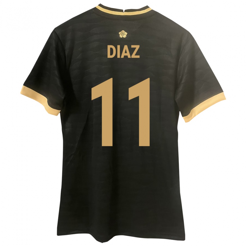 Mujer Camiseta Panamá Ismael Díaz #11 Negro 2ª Equipación 24-26 La Camisa Perú