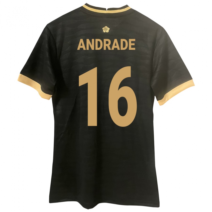 Mujer Camiseta Panamá Andrés Andrade #16 Negro 2ª Equipación 24-26 La Camisa Perú