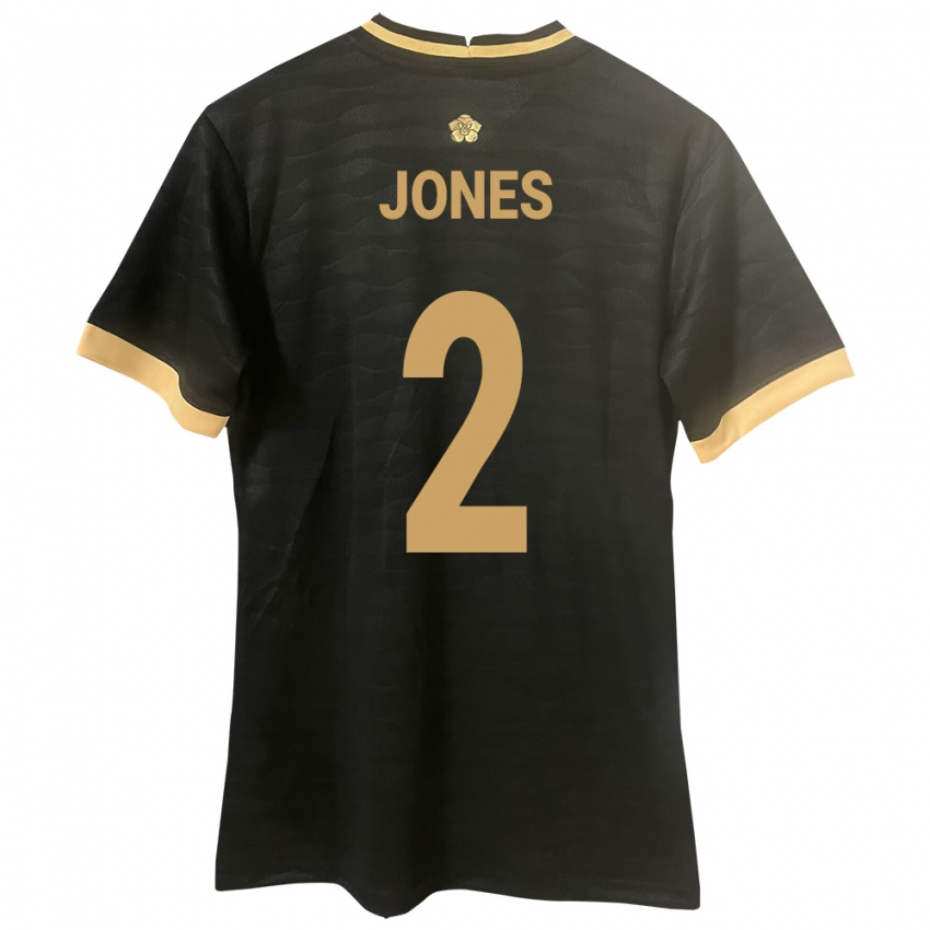 Mujer Camiseta Panamá Joseph Jones #2 Negro 2ª Equipación 24-26 La Camisa Perú
