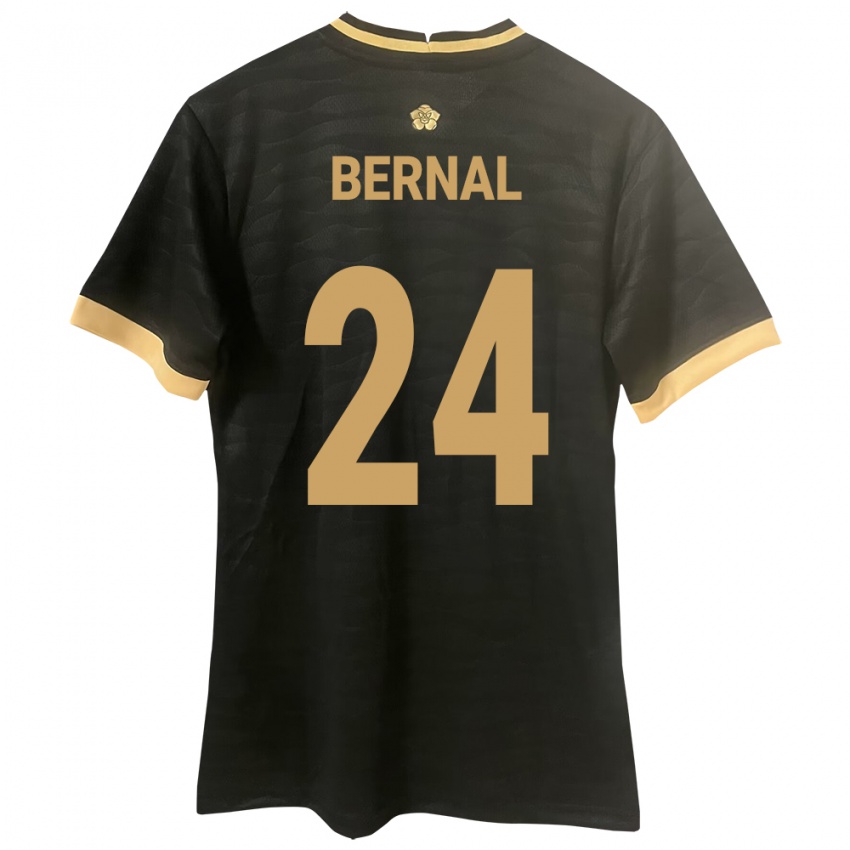 Mujer Camiseta Panamá Kevin Bernal #24 Negro 2ª Equipación 24-26 La Camisa Perú