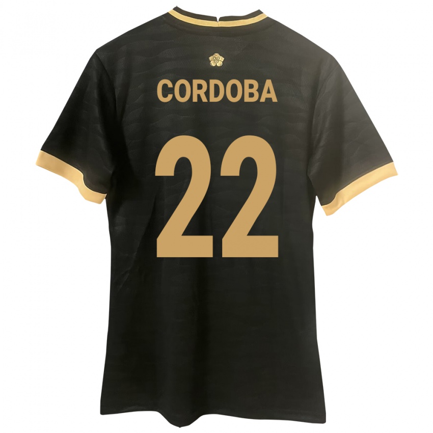 Mujer Camiseta Panamá Farissa Córdoba #22 Negro 2ª Equipación 24-26 La Camisa Perú