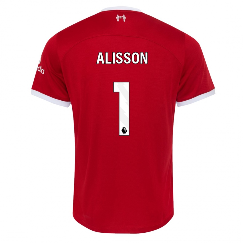 Niño Camiseta Alisson #1 Rojo 1ª Equipación 2023/24 La Camisa Perú