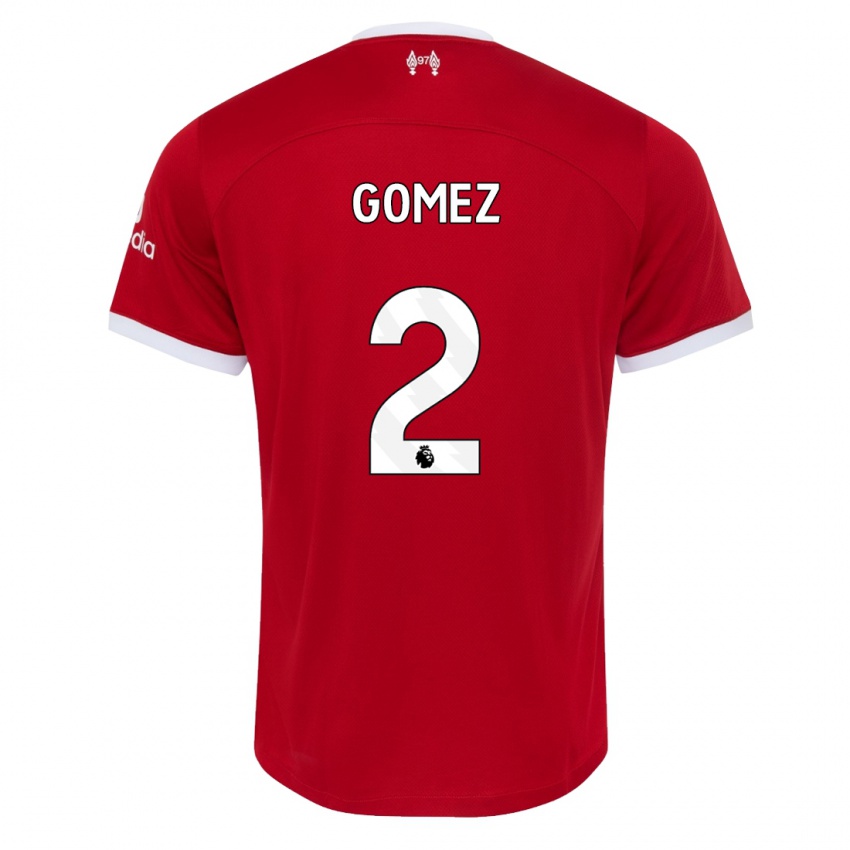 Niño Camiseta Joe Gomez #2 Rojo 1ª Equipación 2023/24 La Camisa Perú