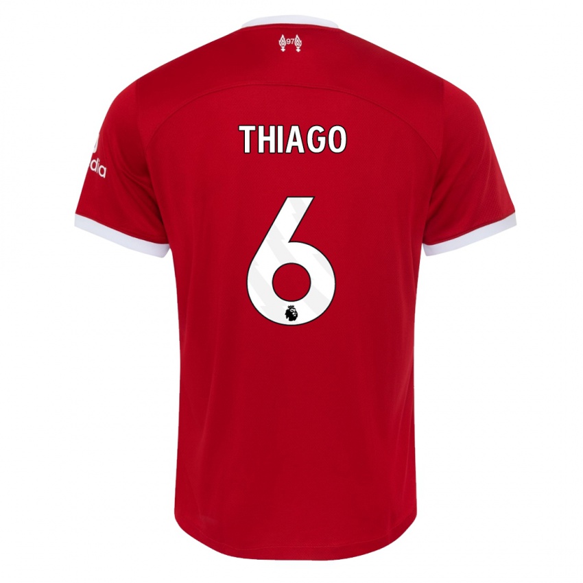 Niño Camiseta Thiago #6 Rojo 1ª Equipación 2023/24 La Camisa Perú