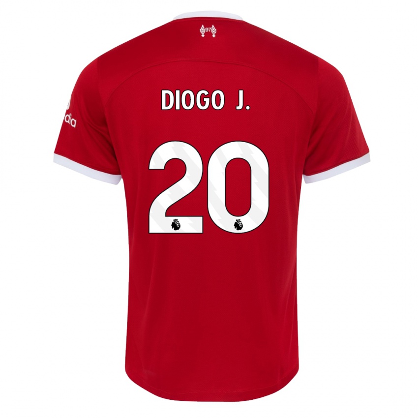 Niño Camiseta Diogo Jota #20 Rojo 1ª Equipación 2023/24 La Camisa Perú