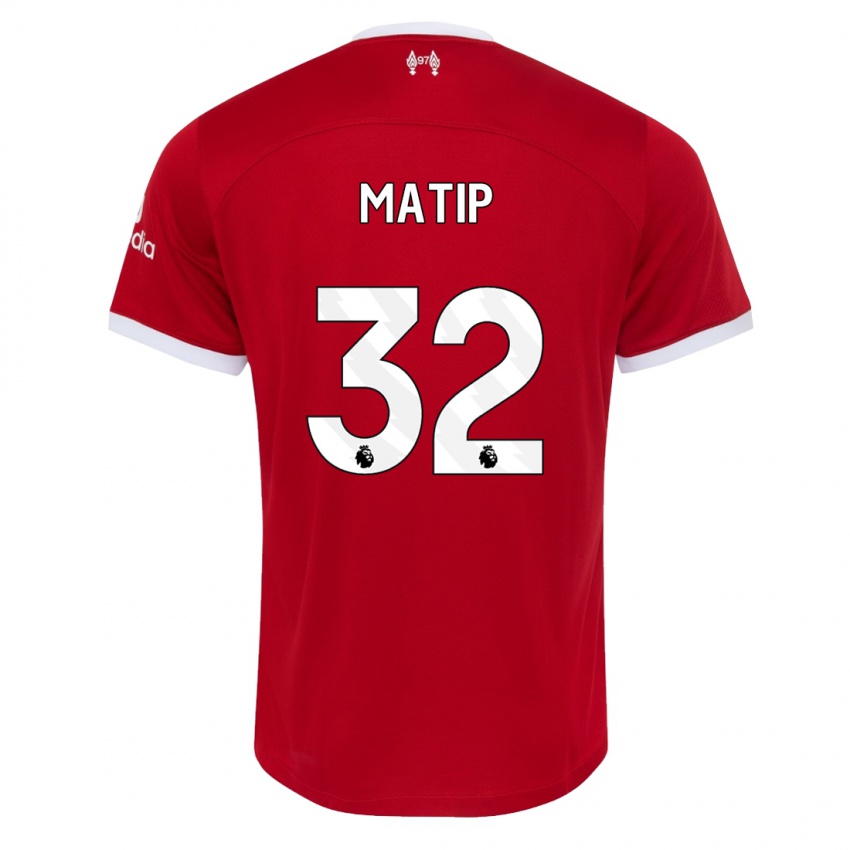 Niño Camiseta Joel Matip #32 Rojo 1ª Equipación 2023/24 La Camisa Perú