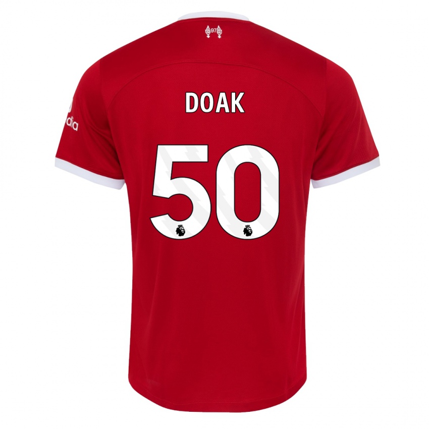 Niño Camiseta Ben Doak #50 Rojo 1ª Equipación 2023/24 La Camisa Perú