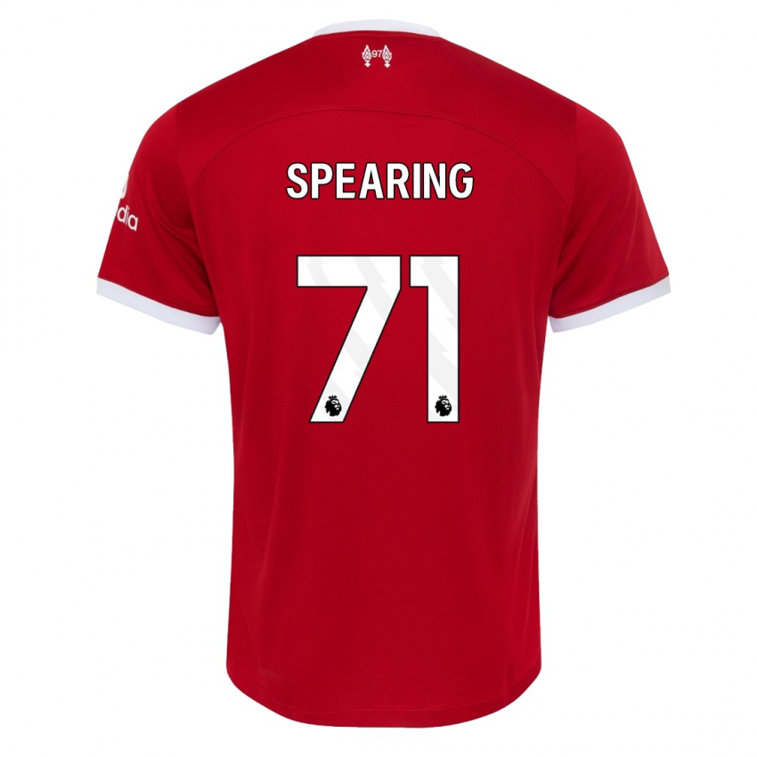 Niño Camiseta Jay Spearing #71 Rojo 1ª Equipación 2023/24 La Camisa Perú